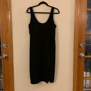 Alexia Admor black midi dress with slit.  Size 12.